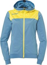 Kempa Emotion 2.0 Jas met Capuchon Dames Dove Blauw-Limoen Geel Maat M