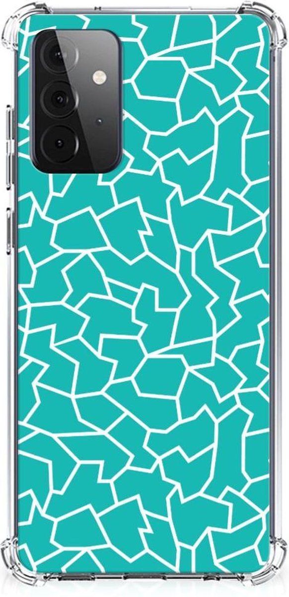 Samsung Galaxy A72 4G/5G Back Cover Cracks Blue