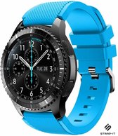 Strap-it Siliconen smartwatch bandje - geschikt voor Samsung Galaxy Watch 1 46mm / Galaxy Watch 3 45mm / Gear S3 Classic & Frontier - lichtblauw
