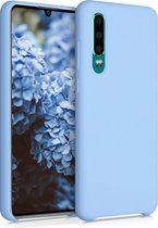 kwmobile telefoonhoesje voor Huawei P30 - Hoesje met siliconen coating - Smartphone case in duifblauw