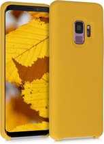 kwmobile telefoonhoesje voor Samsung Galaxy S9 - Hoesje met siliconen coating - Smartphone case in honinggeel