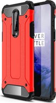 OnePlus 8 Hoesje - Mobigear - Outdoor Serie - Hard Kunststof Backcover - Rood - Hoesje Geschikt Voor OnePlus 8