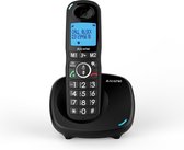 Alcatel XL535 draadloze Dect huistelefoon met grote toetsen voor de vaste lijn | zwart | grote toetsen |