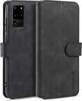 caseme - Hoesje geschikt voor Samsung Galaxy S20 - met magnetische sluiting - ming serie - leren book case - zwart