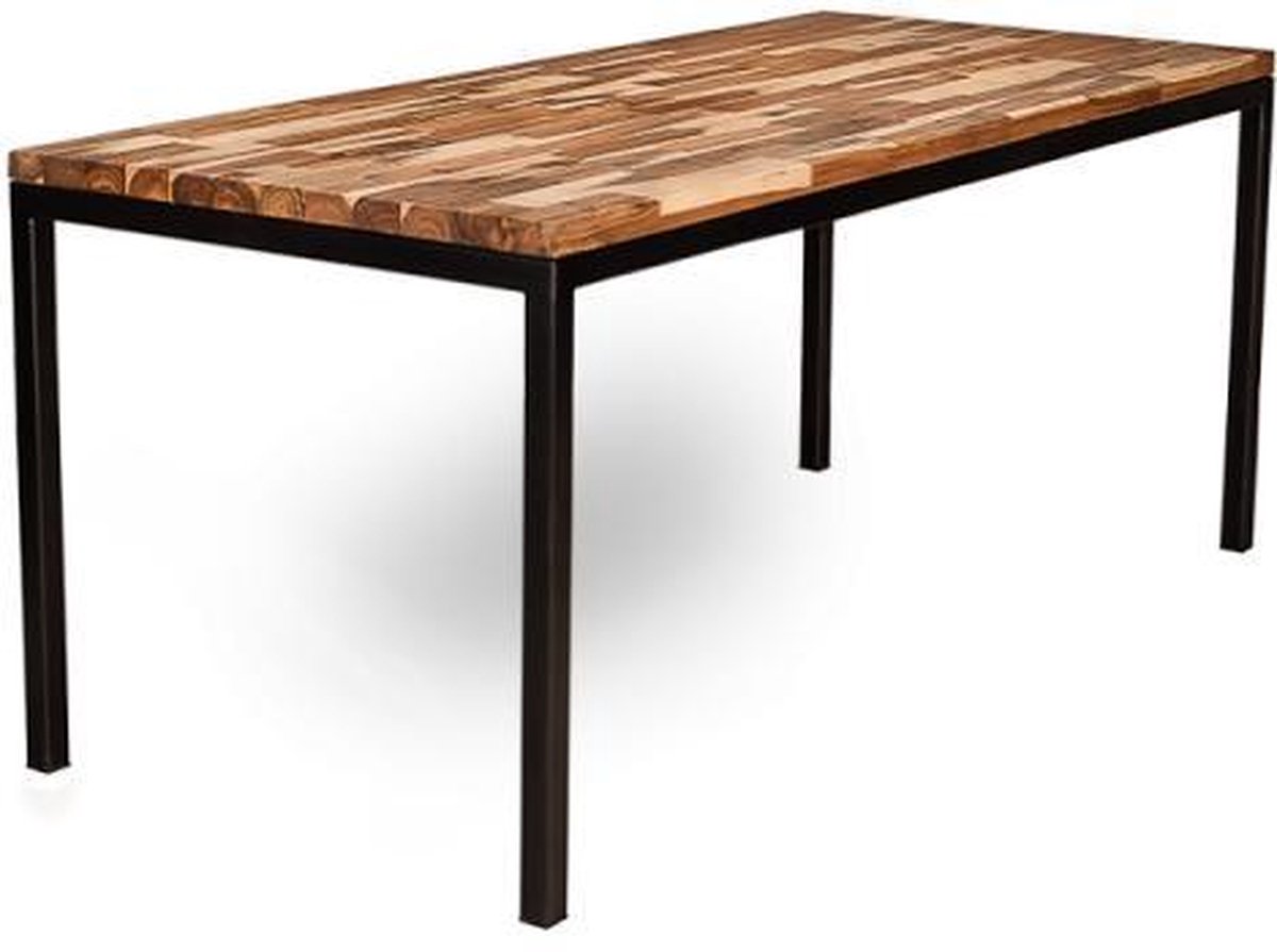 Industriële eettafel hout en metaal "Kansas" - 180 x 80 x 75 cm