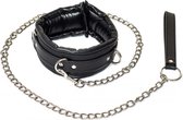 Verstelbare Halsband Met Ketting Riem - Collar - BDSM - Bondage - Luxe Verpakking - Party Hard - Fetish - Zwart