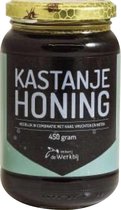 Kastanjehoning - 450g - Imkerij de Werkbij - Honing vloeibaar - Honingpot