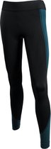 Intimidea Sportlegging Active-fit 2 Dames Polyester Zwart/blauw Maat L/xl