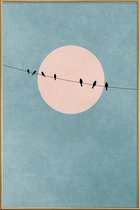 JUNIQE - Poster met kunststof lijst The Beauty of Silence -30x45 /Roze