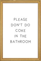 JUNIQE - Poster met houten lijst Coke -30x45 /Wit & Zwart