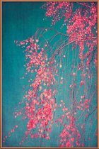 JUNIQE - Poster met kunststof lijst Whispers Of Pink -60x90 /Blauw &