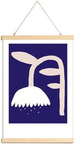 JUNIQE - Posterhanger Flowery 10 -40x60 /Blauw