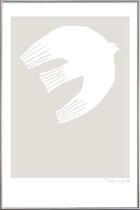 JUNIQE - Poster met kunststof lijst Thoughts Are Free No. 2 -30x45