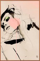 JUNIQE - Poster met kunststof lijst Hence -20x30 /Ivoor & Zwart