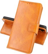 Zakelijke Book Case Telefoonhoesje - Portemonnee Hoesje - Pasjeshouder Wallet Case - Geschikt voor OnePlus 9 Pro - Bruin