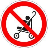 Verboden voor kinderwagens sticker 200 mm