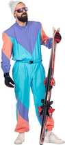 Wilbers & Wilbers - Foute Skipakken - Fout 80s Ski-Pak - Man - Blauw - Small - Carnavalskleding - Verkleedkleding