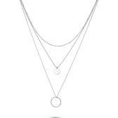 QOOQI Dames ketting 925 sterling zilver One Size Zilver 32011534