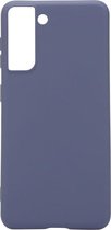Shop4 - Samsung Galaxy S21 Hoesje - Zachte Back Case Mat Grijs