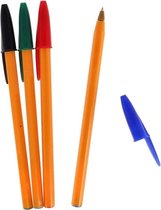 Bic Balpennen Orange 0,8 Mm Blauw/rood/groen/zwart 4 Stuks
