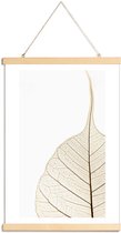 JUNIQE - Posterhanger Translucent Leaf -20x30 /Wit