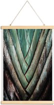 JUNIQE - Posterhanger Travellers Palm -40x60 /Groen & Turkoois