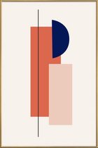 JUNIQE - Poster met kunststof lijst Column -60x90 /Kleurrijk