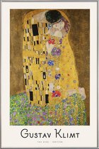 JUNIQE - Poster met kunststof lijst Klimt - The Kiss -13x18 /Geel