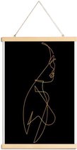 JUNIQE - Posterhanger Femme I gouden -40x60 /Goud & Zwart