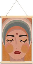JUNIQE - Posterhanger Shakti -20x30 /Oranje & Roze