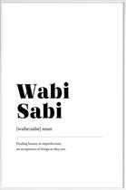 JUNIQE - Poster met kunststof lijst Wabi-Sabi -13x18 /Wit & Zwart