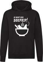 Je bent een soepkip hoodie | Ernst & Bobbie | kippen | dierendag | sukkel | prutser | grappig | unisex | trui | sweater | hoodie | capuchon