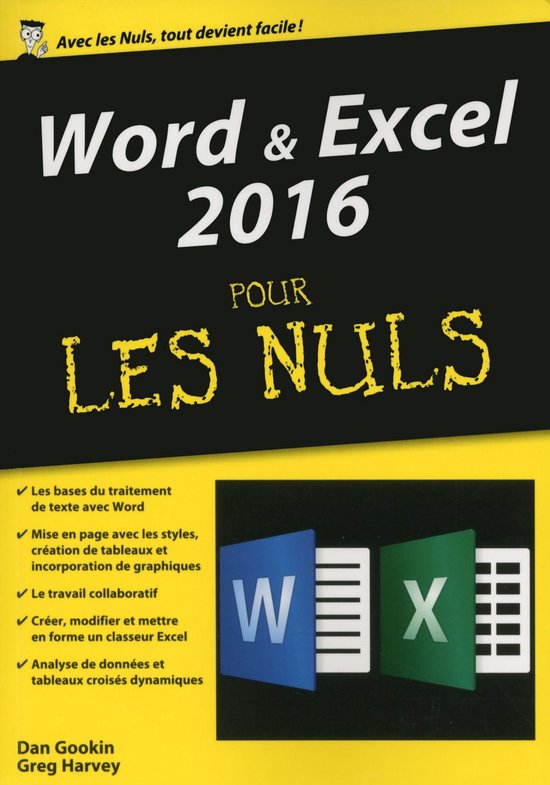 Word & Excel 2016, Mégapoche Pour les Nuls - cover