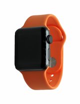 Geschikt Voor Smart Watch Sport Band -  Papaya  Orange - 42mm En 44mm - SM - Geschikt Voor Smart Watches - Maat: 42 en 44
