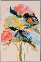 JUNIQE - Poster met kunststof lijst Bloomseries Cadmium -30x45