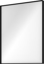 Bewonen Framed vlakke spiegel in mat zwart kader - 48x5cm (bxd)