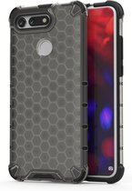 Shockproof Honeycomb PC + TPU Case voor Huawei Honor V20 (zwart)