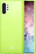 GOOSPERY JELLY TPU schokbestendig en kras-hoesje voor Galaxy Note 10+ (groen)