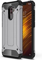 Diamond Armor PC + TPU warmteafvoer beschermhoes voor Xiaomi Pocophone F1 (grijs)