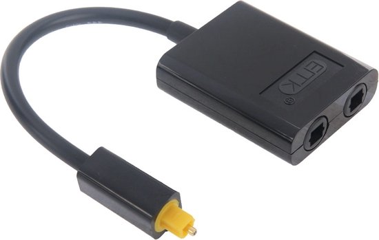 Digitale (zwarte) Toslink Optische Fiber Audio Splitter 1 naar 2 kabel  Adapter voor... | bol.com