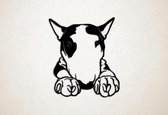 Wanddecoratie - Hond - Bull Terrier - L - 86x75cm - Zwart - muurdecoratie - Line Art