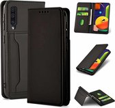 Voor Samsung Galaxy A50s Sterk magnetisme Vloeibaar gevoel Horizontale flip lederen tas met houder & kaartsleuven en portemonnee (zwart)