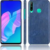 Voor Xiaomi Redmi 9C schokbestendige Litchi-textuur pc + PU-hoes (blauw)