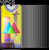 Voor Galaxy M31 10 PCS 0.26mm 9H Oppervlaktehardheid 2.5D Explosieveilig Gehard Glas Niet-volledige schermfilm