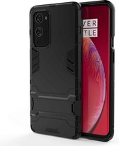 Voor OnePlus 9 Pro PC + TPU schokbestendige beschermhoes met houder (zwart)