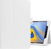 Litchi Texture Horizontale Flip Leren Case voor Samsung Galaxy Tab A 10.5 T590 / T595 / T597, met houder (wit)