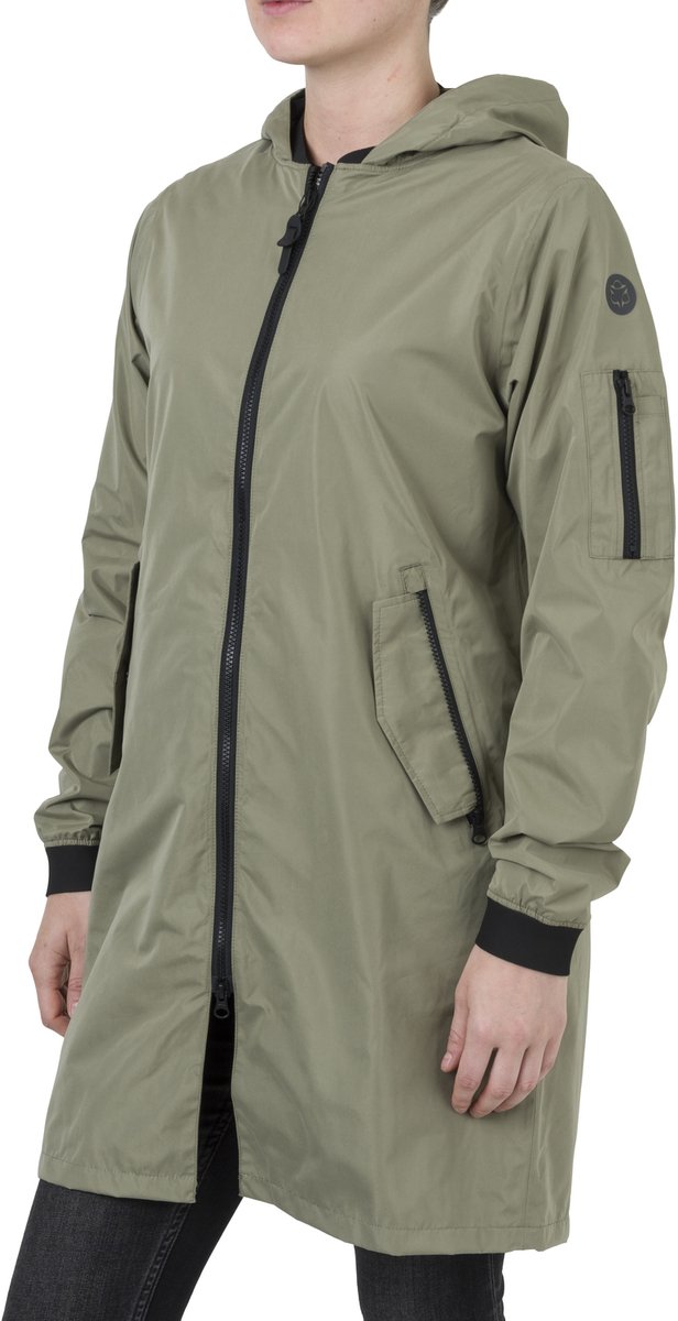 AGU Long Bomber - Damesregenjas - Regenmantel - Bomberjas - Waterdicht - Ademend - Neopreen manchetten - Groen - XS — cadeau in Sport & Outdoor - foto 8