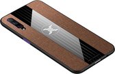 Voor Huawei Honor 9X Pro XINLI stiksels Textue schokbestendig TPU beschermhoes (bruin)