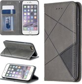 Rhombus Texture Horizontale Flip Magnetische Leren Case met Houder & Kaartsleuven & Portemonnee voor iPhone 6 & 6s (Grijs)