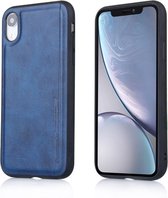 Voor iPhone XR Diaobaolee schokbestendig PU + TPU beschermhoes (blauw)